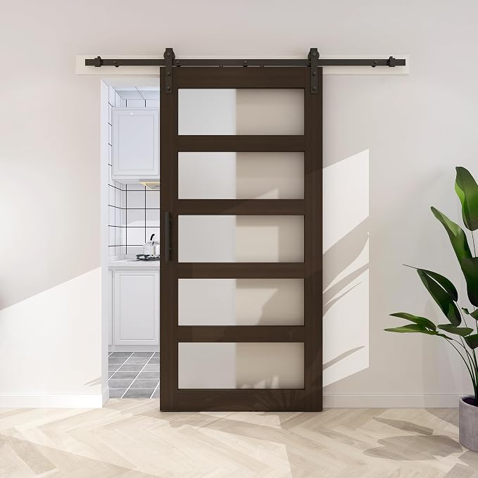 BARNSMITH 36in x 84in Glass Barn Door - Image 5
