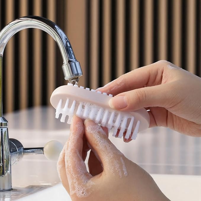 4 Pack Nail Brush for Cleaning Fingernails, Two Sided Fingernail Scrub Brush - Image 3