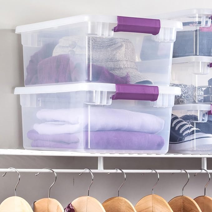 Sterilite 48-Pack 15 Quart ClearView Latch Box, Stackable Organizer Bins - Image 7