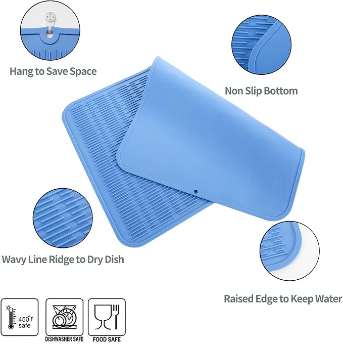 Silicone Dish Drying Mat for Multiple Usage, Easy clean, Eco-friendly, - Image 3