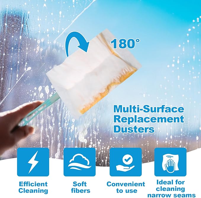 320 Pcs Disposable Dusters Refills 180° Multi Surface Replacement Bulk Heavy - Image 3