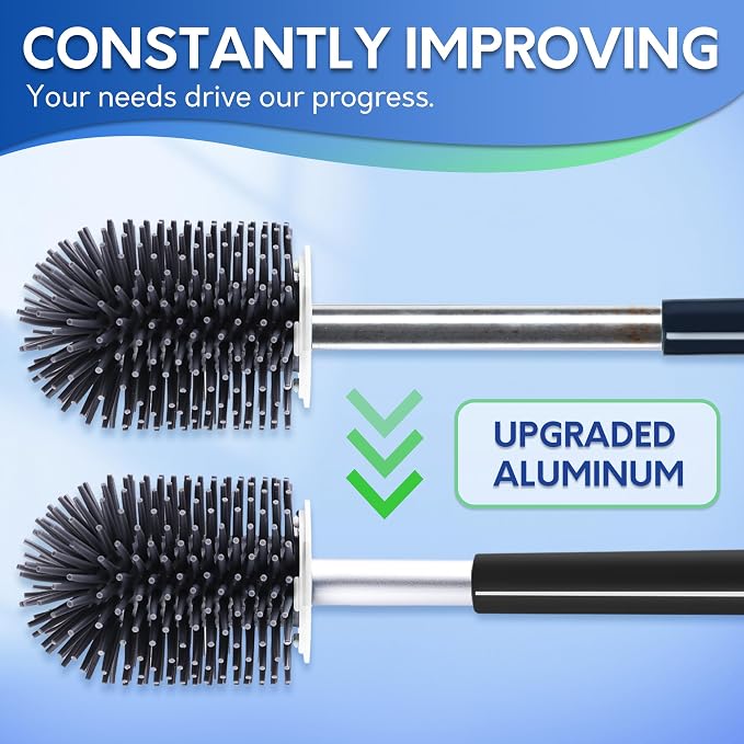 BOOMJOY Toilet Brush and Holder Set, Toilet Scrubber Brush - Image 4