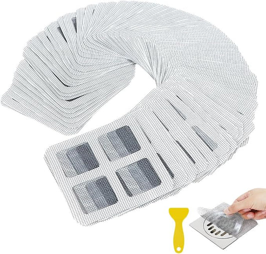 80PCS 4"x4" Disposable Hair Drain Stickers, Anti-Blocking Filter Screen by Kucucyle