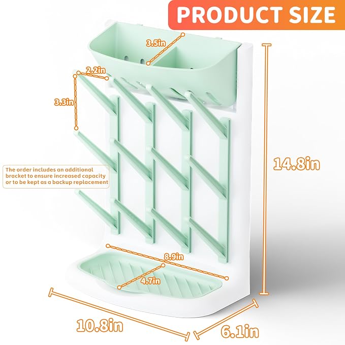 Yieach Larger Vertical Space Saving Drying Rack Baby Bottle - Image 3