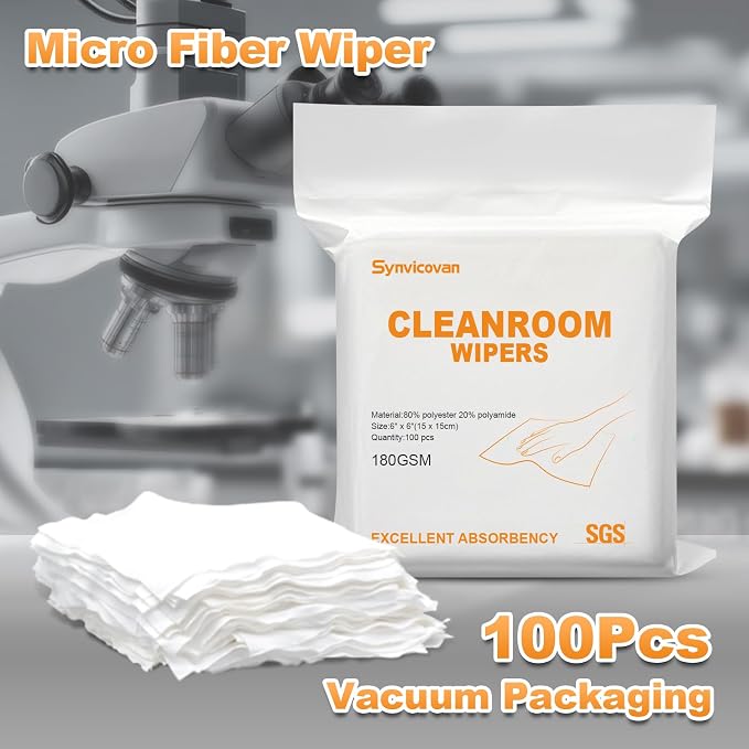 Microfiber Wipes 6"x6" Superfine Lint Free Cloths Cleaning and Drying Cloths - Image 2