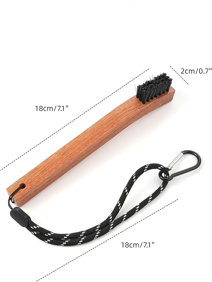 Golf Club Cleaner Brush with Rope and Metal Clasp, Stiff Bristles Shoe - Image 2