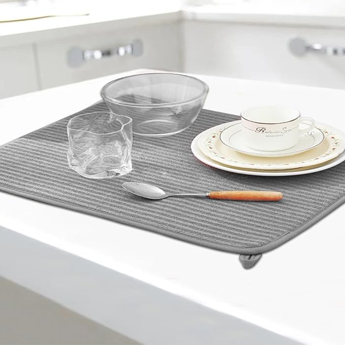 2 Pack Large Dish Drying Mat for Kitchen Counter, 24*17 inch Microfiber - Image 6
