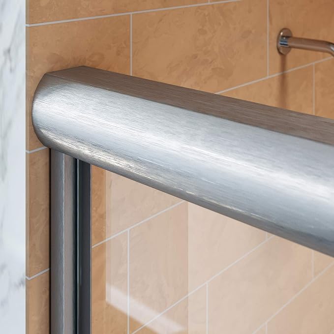 SUNNY SHOWER Bathtub Shower Door 60" W x 62" H Semi-Frameless Double Sliding - Image 9