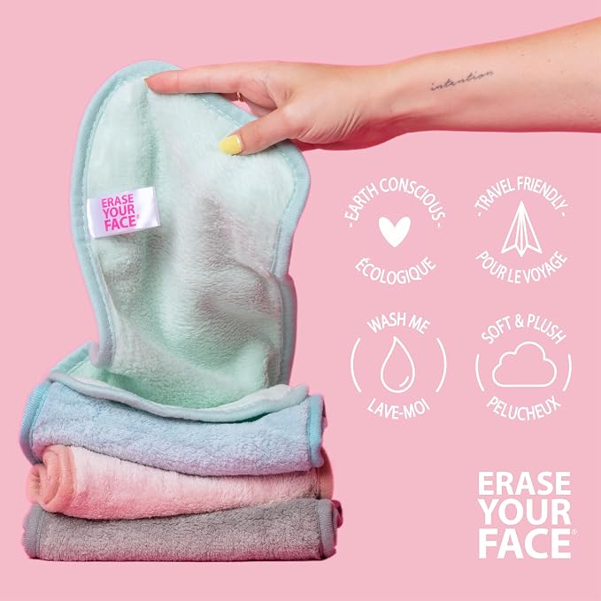 ERASE YOUR FACE Reusable Makeup Remover Cloths - Image 3