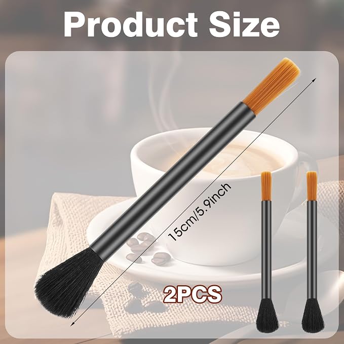 2Pcs Coffee Grinder Cleaning Brushes, Dual-Head Coffee Grinder Brush, Barista - Image 3