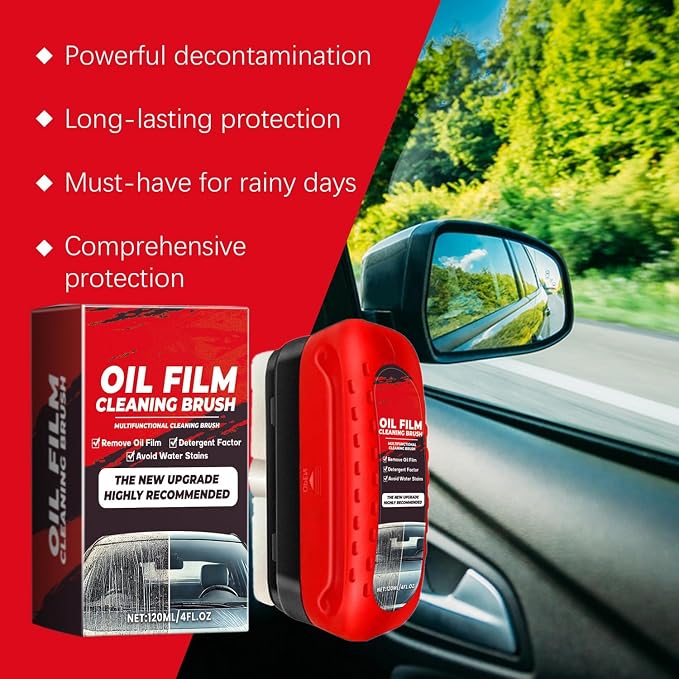 2Pc Automotive Oil Film Cleaning Brush, Windshield Cleaner - Image 2
