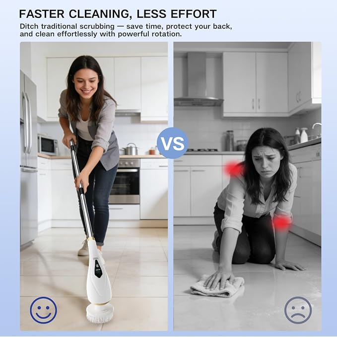 Electric Spin Scrubber Cordless Shower Cleaning Brush - Image 7
