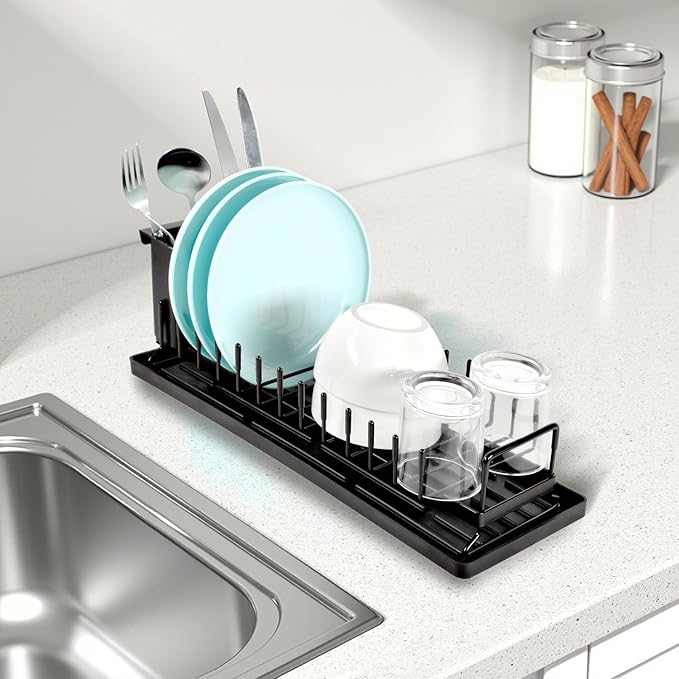 Cup Drying Rack Dish Drying Water Bottle Dryer Rack Long Kitchen Sink Counter - Image 5