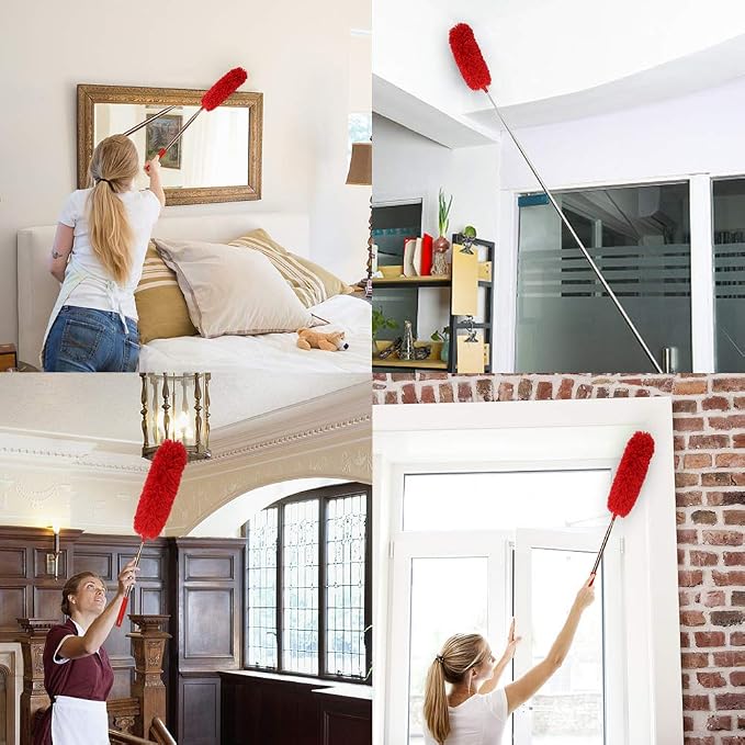 DELUX Microfiber Feather Duster Extendable Cobweb Duster - Image 5