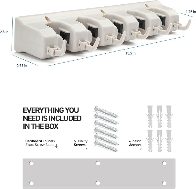 HOME IT Mop And Broom Holder Wall Mount - Image 2