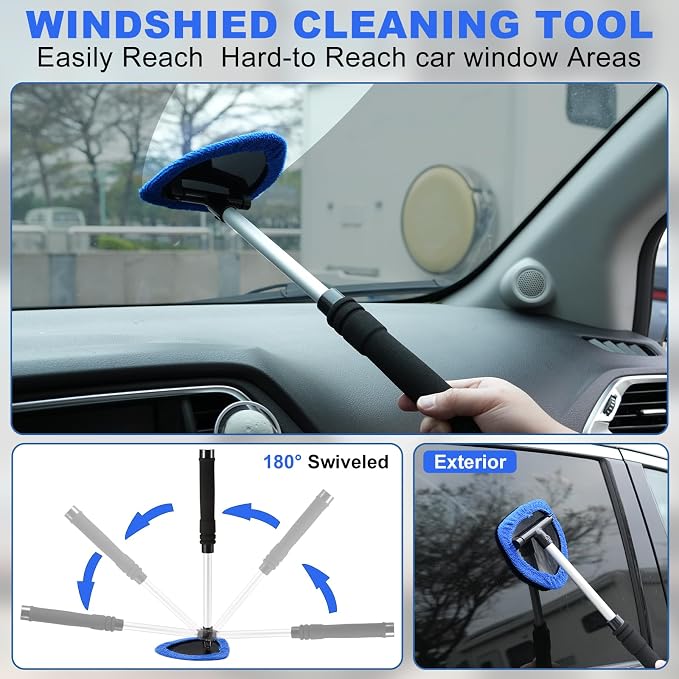 Viewsun Windshield Cleaner Tool, Car Detailing Kit Interior Cleaner, Car - Image 2