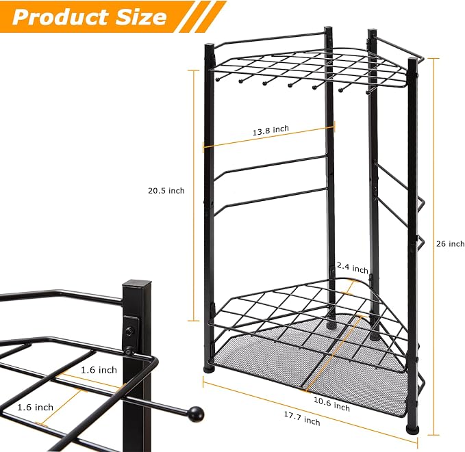 Garden Tool Organizer for Corner, Holds 35 Long-Handled - Image 7