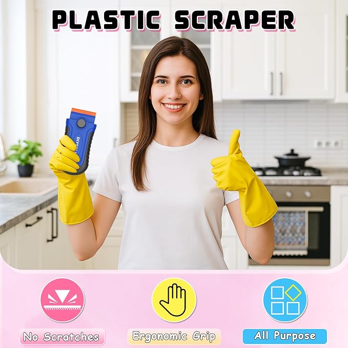 DIYSELF 2 Pcs Plastic Razor Blade Scraper - Image 2