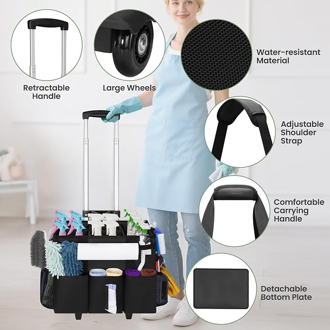 Large Rolling Cleaning Caddy - Image 5