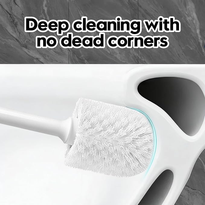 2 Pack Toilet Brush and Holder Set, Toilet Bowl Brush - Image 4