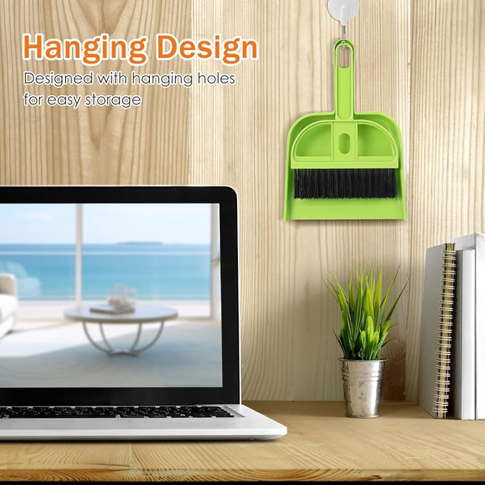 DECHOUS Dustpan and Broom Set for Desk: 6 Pack Mini Handheld Cleaning Broom and - Image 7