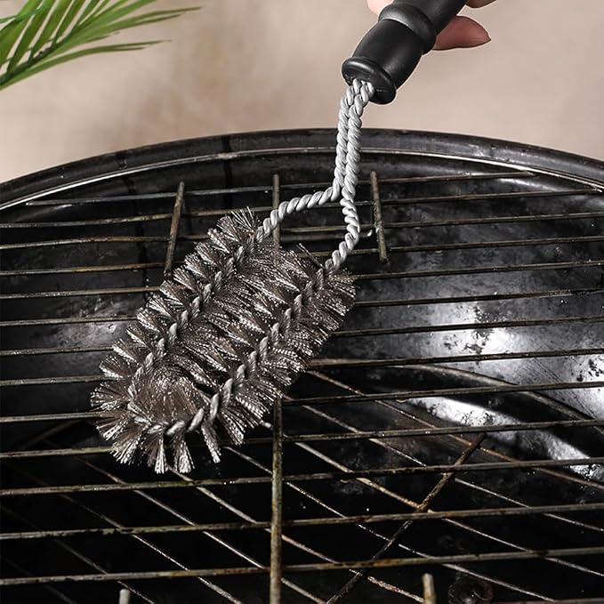 Steel Wool Brush Long Handle Stainless Steel Scrubbers Brush - Image 3