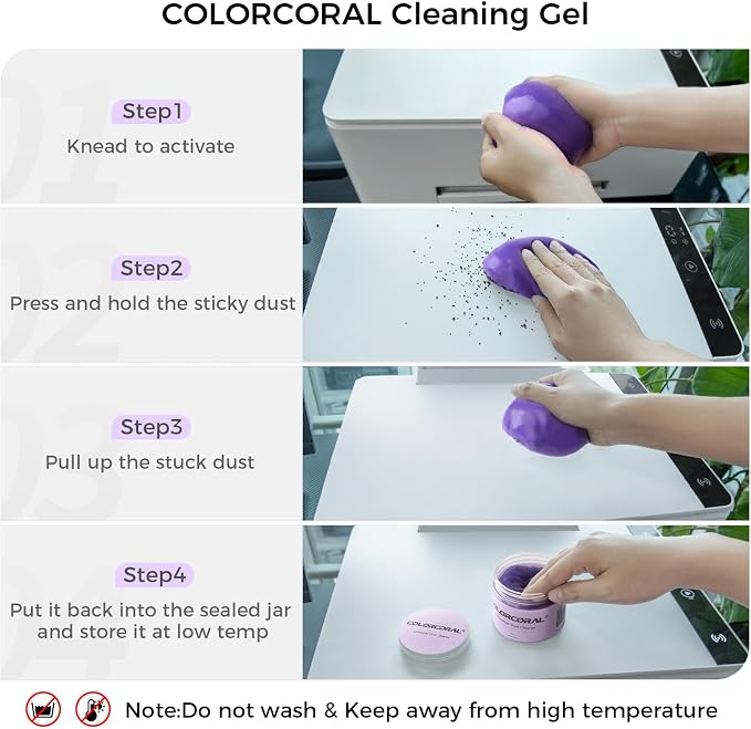 COLORCORAL 2-Piece Lavender Scented Car Cleaning Gel - Image 6
