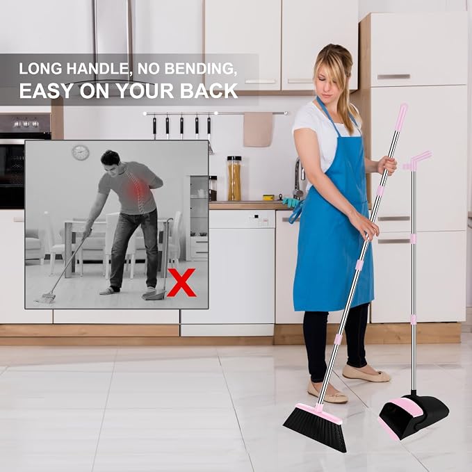 Pink Broom with Dustpan Combo Set - Image 3