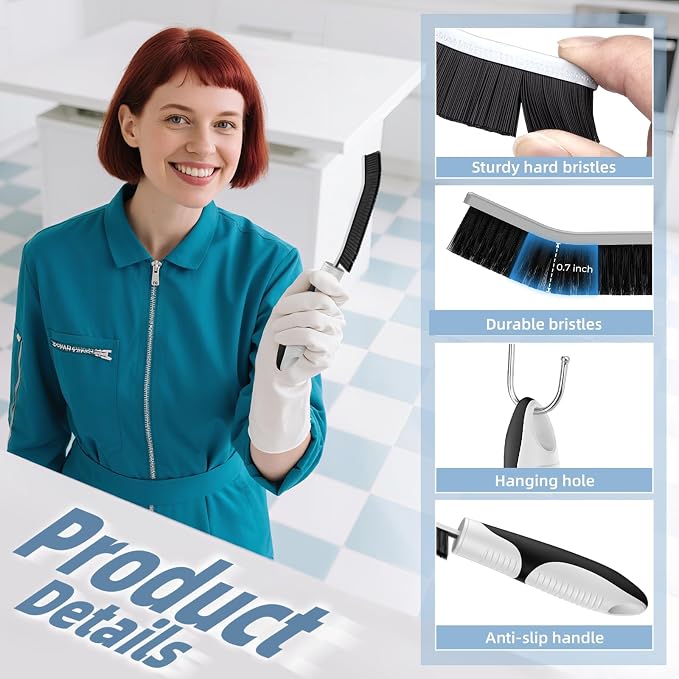 Scrub Brush Set, Heavy Duty Scrub Brushes Crevice Cleaning Brush - Image 3