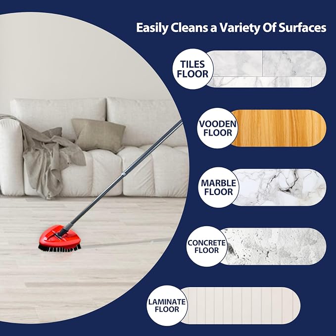 Spin Mop Scrub Brush Head, Hard Bristle Cleaning Scrubber Mop Head - Image 6