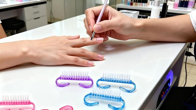 24-Pack Handle Grip Nail Brush, Fingernail Scrub Cleaning Brushes - Image 2