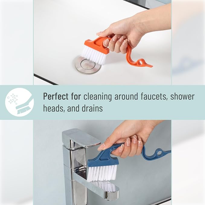 Slick- Window Track Cleaning Brush, 2 Pack, Built-in Scraper, Window Track - Image 5