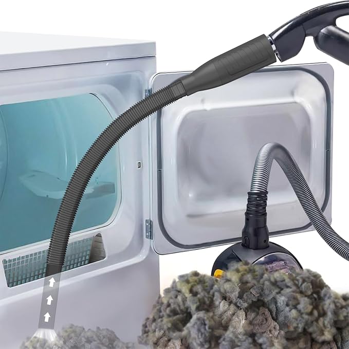 Dryer Vent Cleaner Kit Vacuum Hose Attachment, Quickly Removes Lint, Cleaning by PetOde