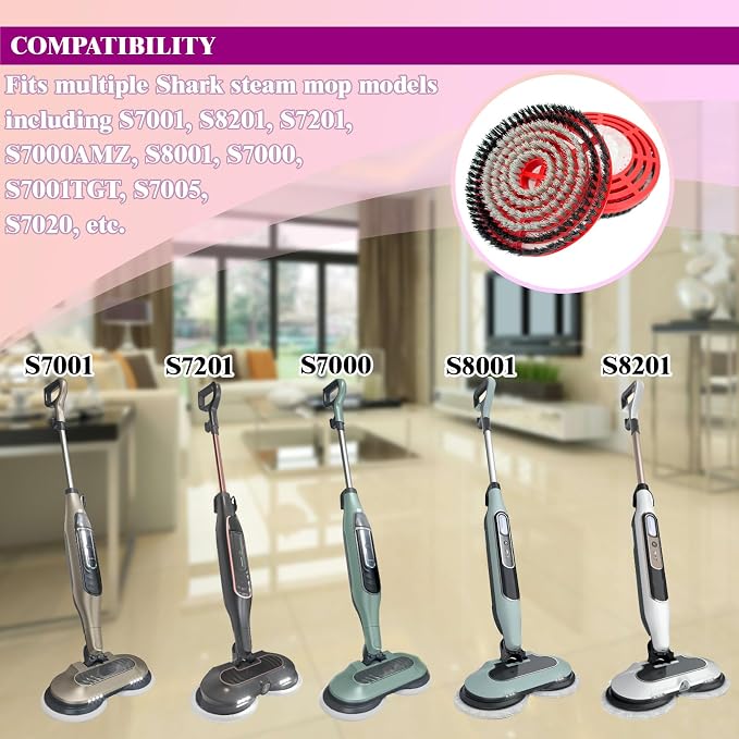 Steam Cleaner Mop Replacement Brush Heads - Image 4