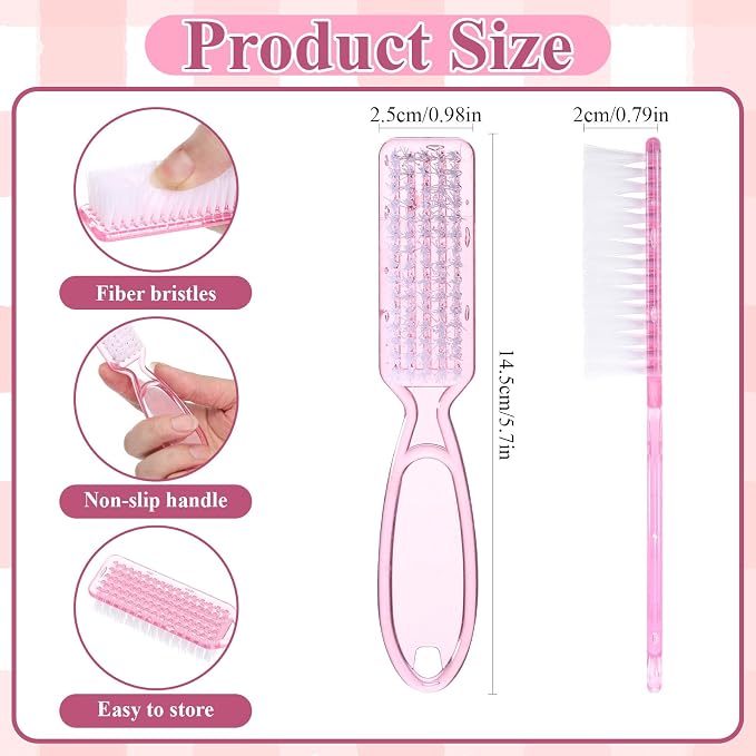 60PCS Handle Grip Nail Cleaning Brushes, Hand Fingernails Scrubber Brushes - Image 2