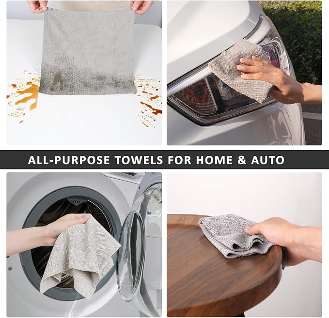 YoulerTex Reusable Cleaning Cloths Microfiber Towel: 50 Pack Washable Tear Away - Image 3
