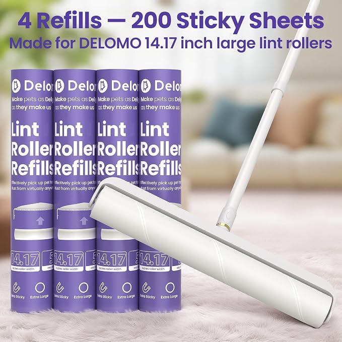 DELOMO 14.17" Large Lint Roller Refills – Compatible Only - Image 4