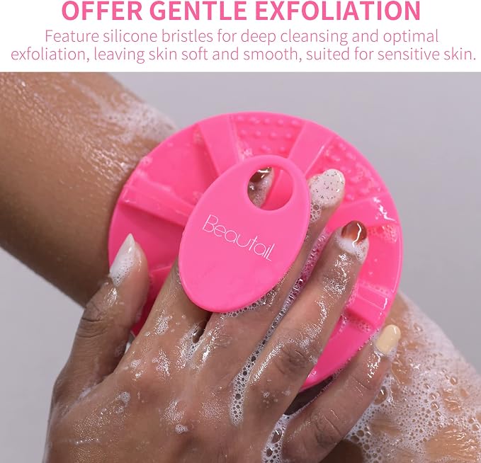 Silicone Body Scrubber, BEAUTAIL Shower Bath Scrubber, More Hygienic Than - Image 3