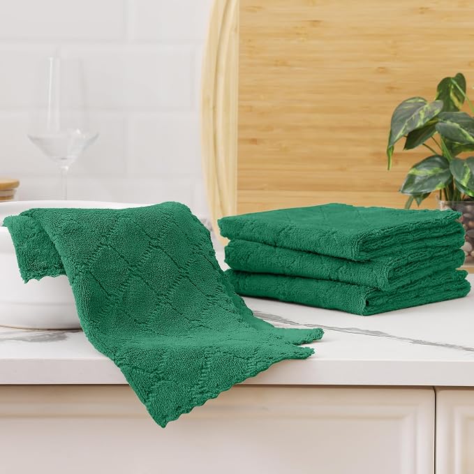 Homaxy 12 Pack Dish Towels for Kitchen, Super Soft and Absorbent Coral Velvet - Image 6