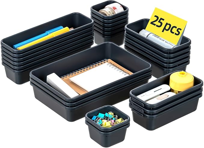 25 PCS Interlocking Desk Drawer Organizer Separator - Image 9