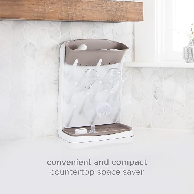Ubbi Vertical Baby Bottle Drying Rack, Space Saving Countertop Drying Rack Baby - Image 6