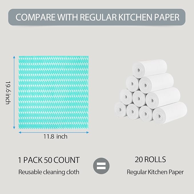 Disposable Dish Cloths, Machine Washable J Cloth, Heavy Duty Handy Cleaning - Image 2