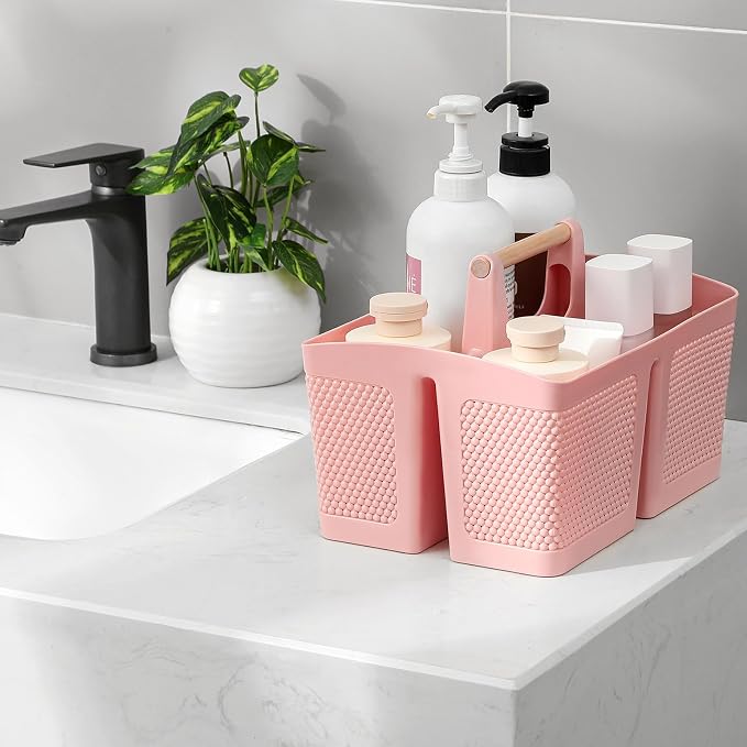 rejomiik Portable Shower Caddy Basket Plastic Cleaning Caddy Organizer Storage - Image 2