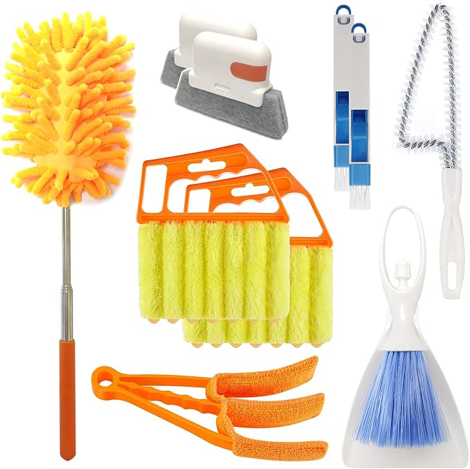 10 Pcs Venetian Window Blind Cleaner Duster Tool Set, Mini Blind Cleaner Duster by Weogot