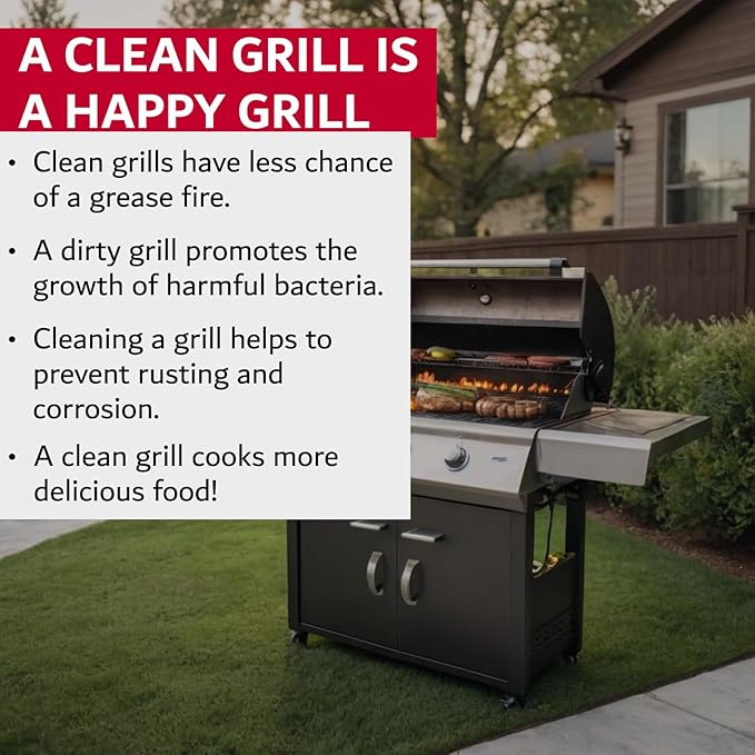 Chef Master Grill Brush with Scraper Head – Heavy-Duty Wire Bristle Cleaner - Image 6