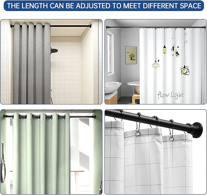 BRIOFOX Industrial Shower Curtain Rod - Image 6