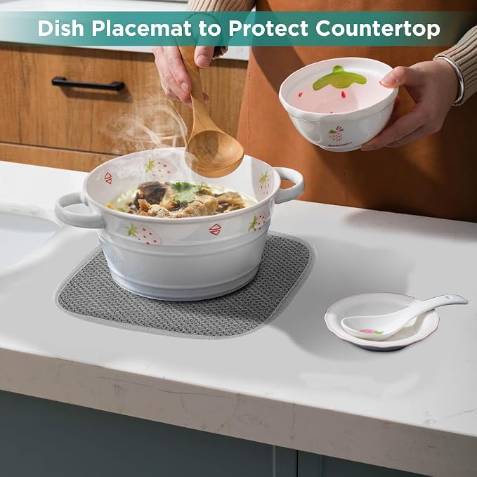 Microfiber Dish Drying Mat, Super Absorbent Kitchen Dish Drying Pad - Image 6