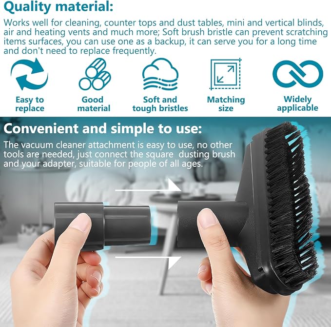 HASMX 5.5" Wide Black Vacuum Furniture Tool - Image 4
