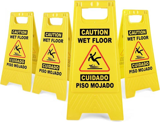 XPCARE 24 Inches Caution Wet Floor Sign, A Frame Safety Wet Floor Signs by XPCARE