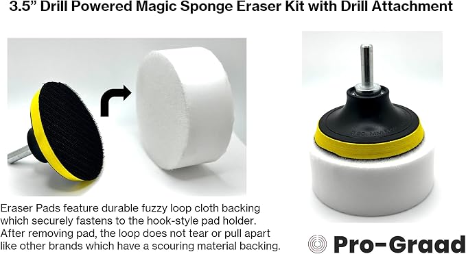 3.5” Drill Powered Magic Sponge Eraser 6 Pieces Kit - Image 5